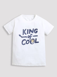 White King of Cool Print Boys Tshirt