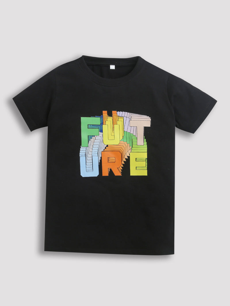 Black Future Print Tshirts