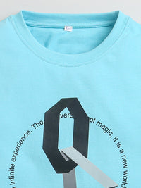 Sky Blue Infinite Print Pure Cotton Boys T-shirt