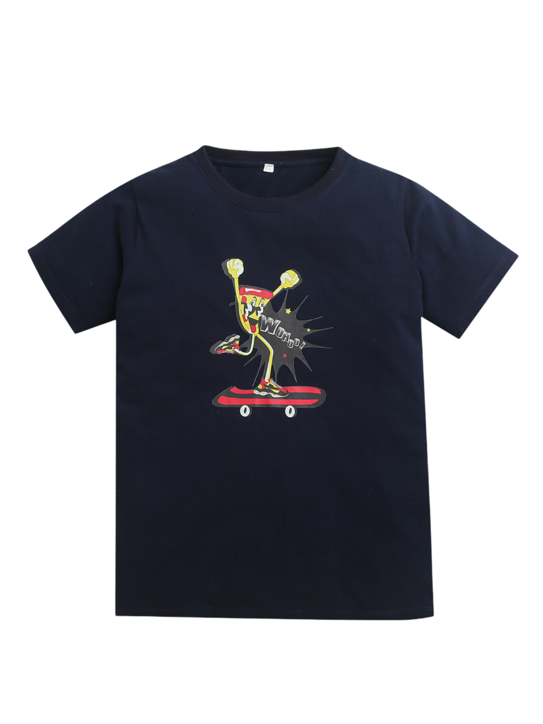 Navy Blue Skating Board Print Boys Tshirt