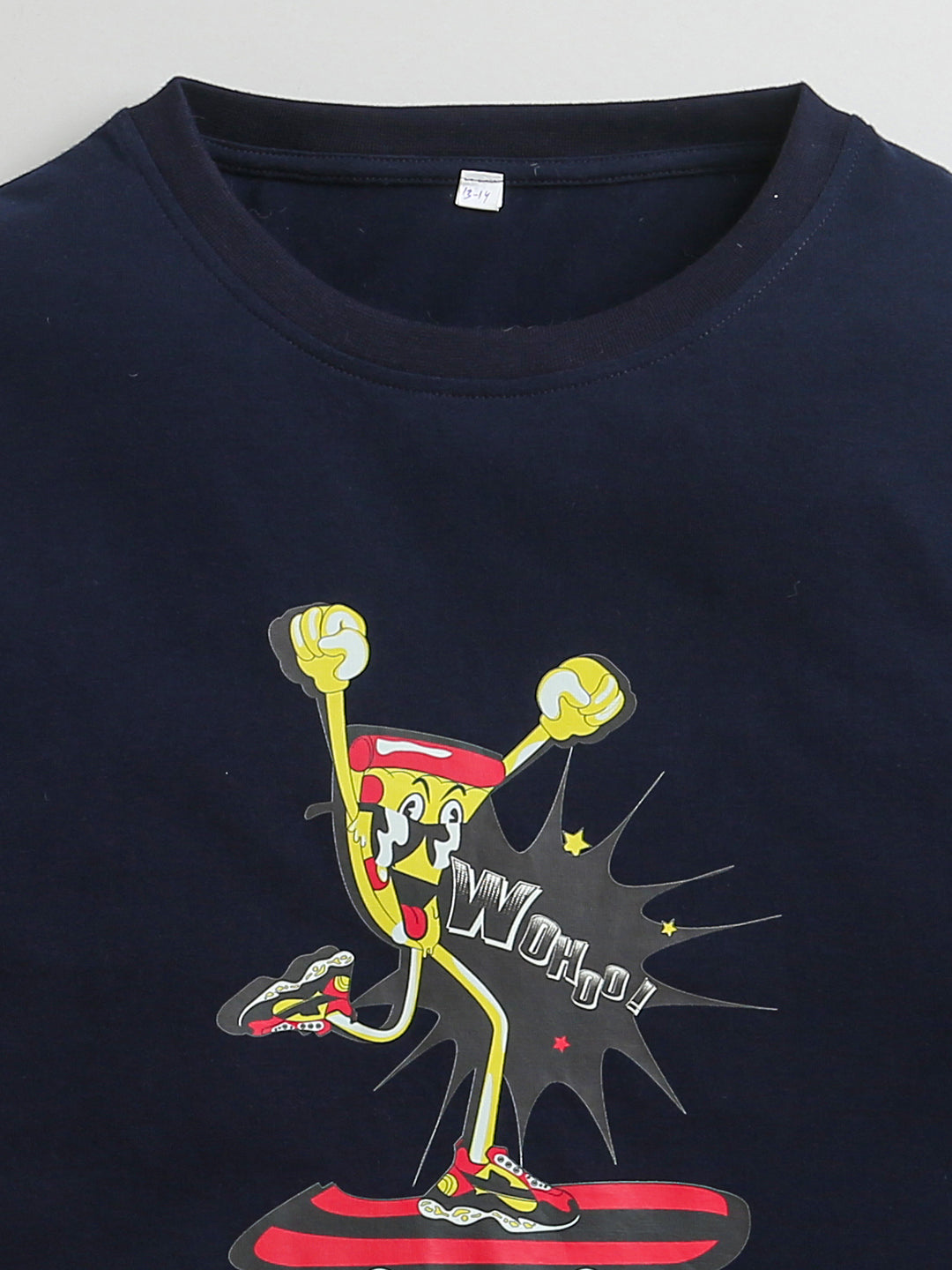 Navy Blue Skating Board Print Boys Tshirt