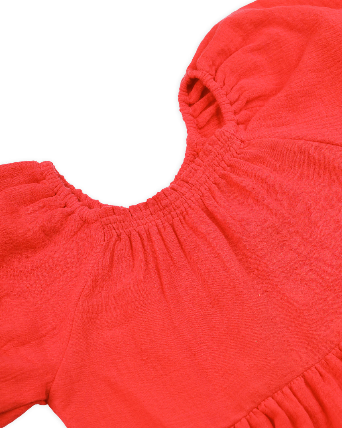 Red Half Sleeve Triple Threat Girl Dress