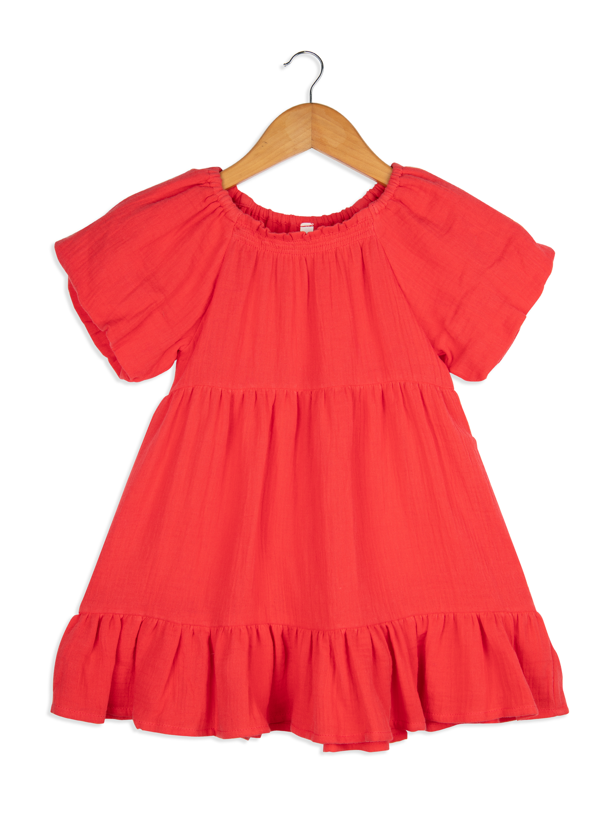 Red Half Sleeve Triple Threat Girl Dress