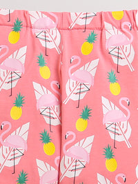 Pink Pineapple & Flamingo All Over Print Girl Legging