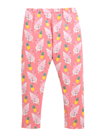 Pink Pineapple & Flamingo All Over Print Girl Legging