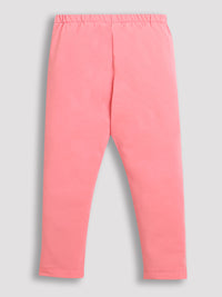 Pink Girls Leggings with Butterfly Patch