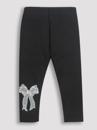 Black Hair Band Patch Legging