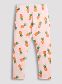 Pink Pineapple Print Girl Legging