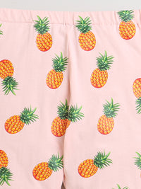 Pink Pineapple Print Girl Legging