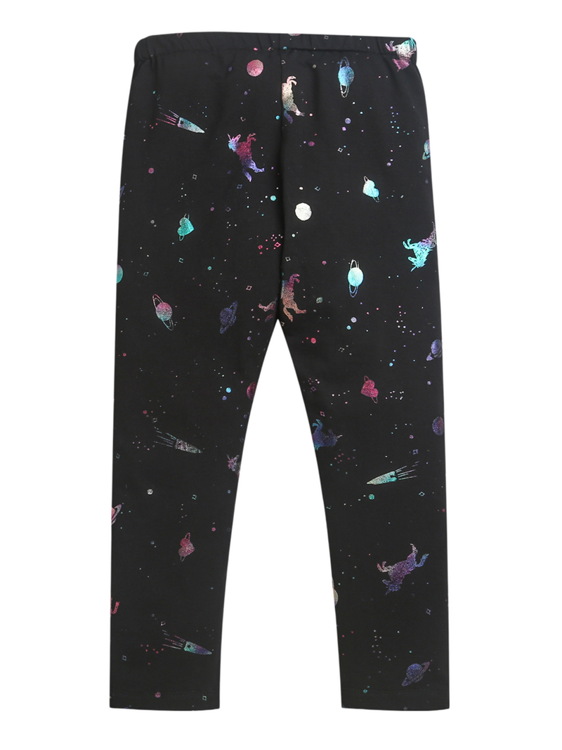 Black 3D Unicorn Print Legging