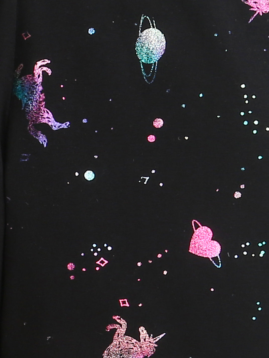 Black 3D Unicorn Print Legging