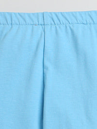 Sky Blue Plain Girl Legging