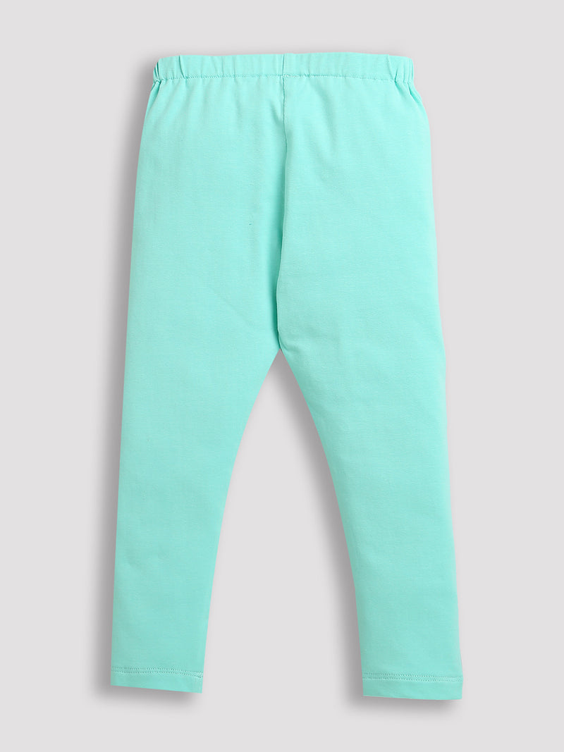 Mint Green Plain Girl Legging