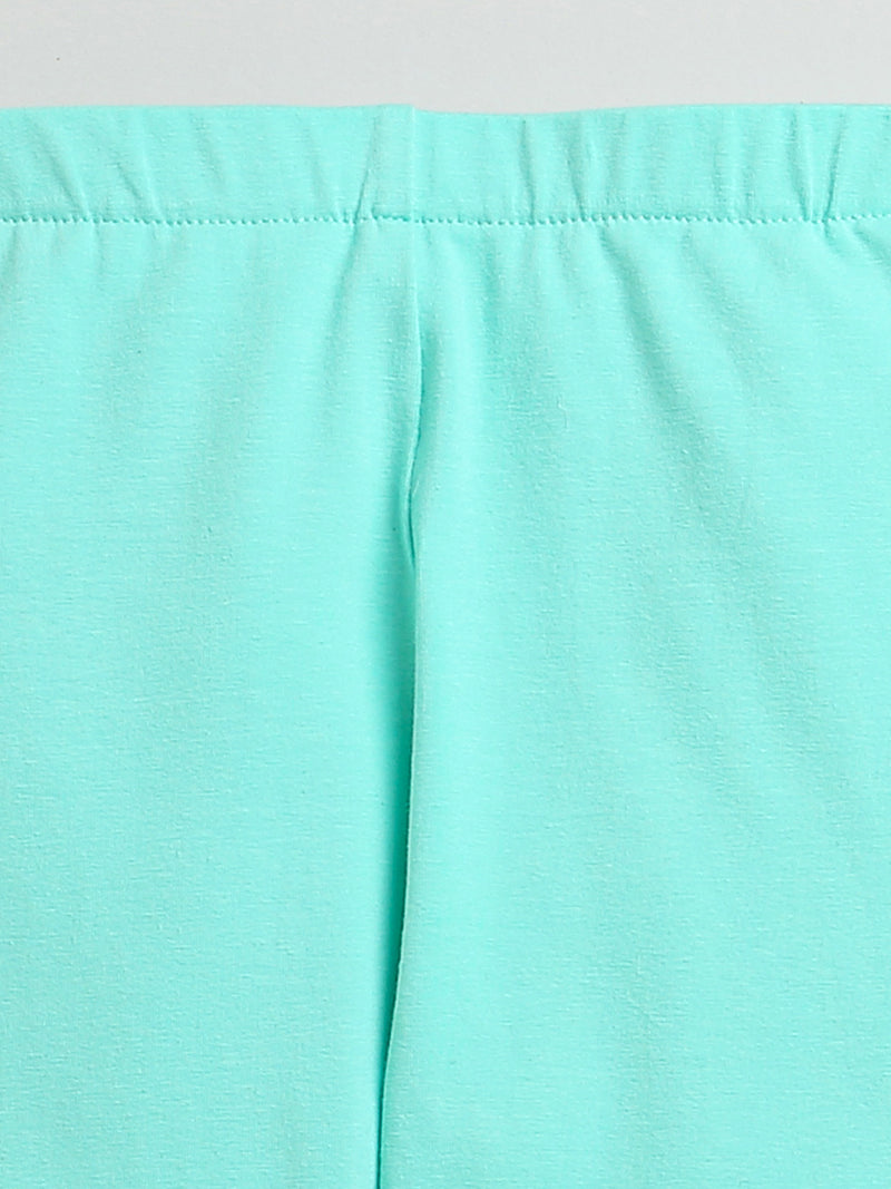 Mint Green Plain Girl Legging