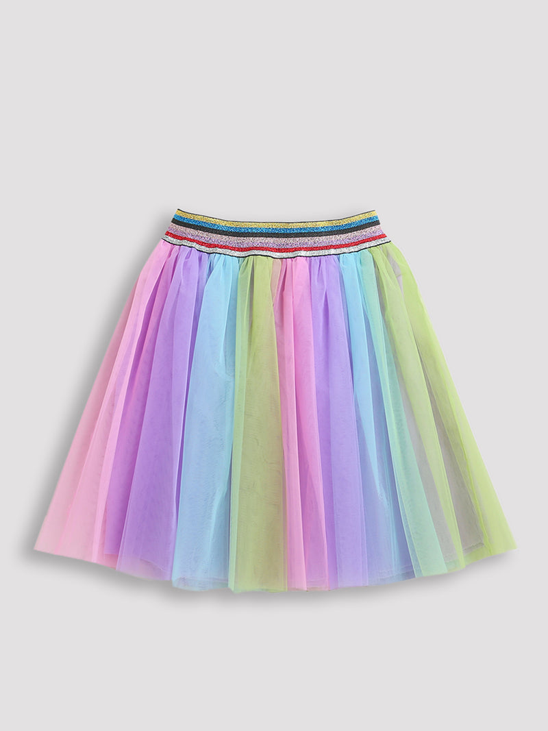 Girls Trendy Rainbow Skirt