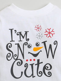 White Snow Cute Full Sleeve Baby Girls T-shirt